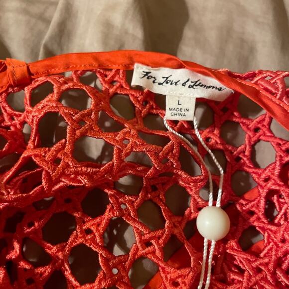 For Love And Lemons Red Swim Coverup - Picture 14 of 14
